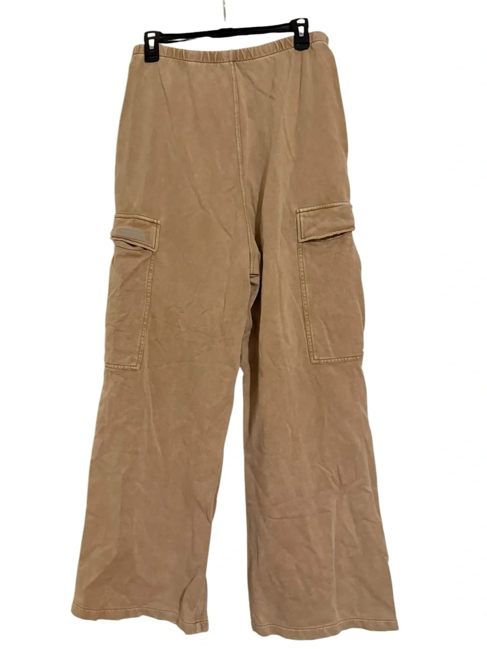 Acne Studios Wide Leg Cargo Sweatpants Tan Camel Washed Cotton Unisex Size XXS